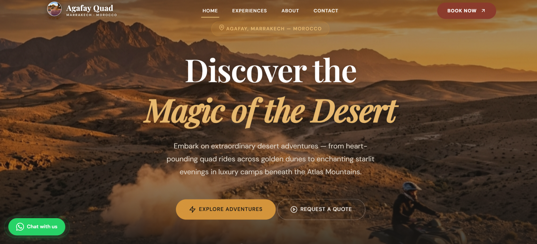 Refonte du site web de AGAFAY DESERT MARRAKECH par Infoway-AI